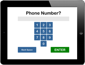 Another optional screen is to ask for the phone number of the customer
