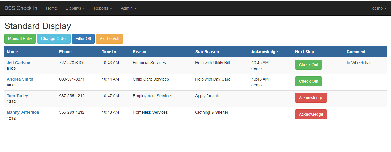 DSS Check In displays visitor sign in information on any or all your desktops